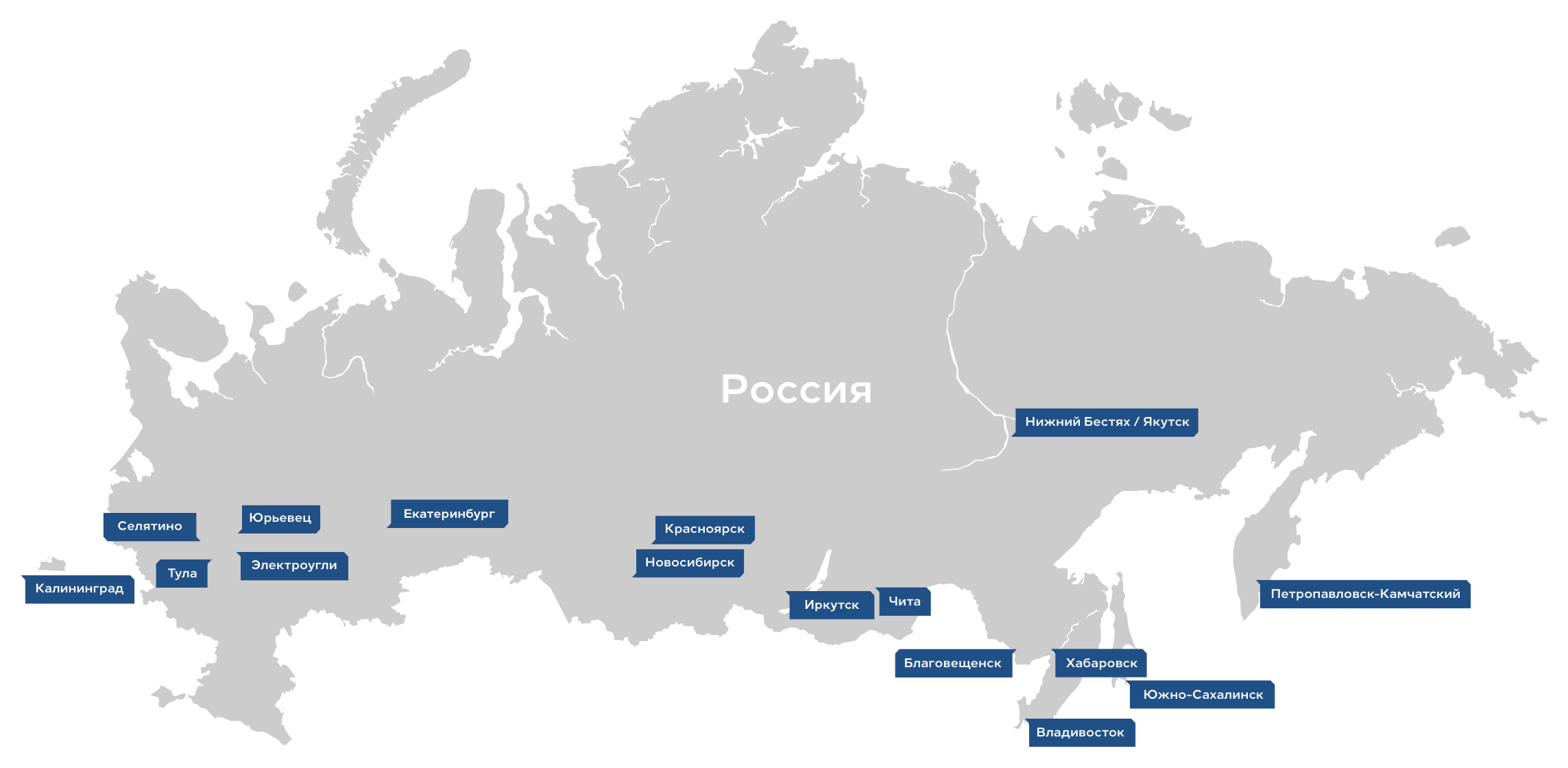 Карта внутренних перевозок по России